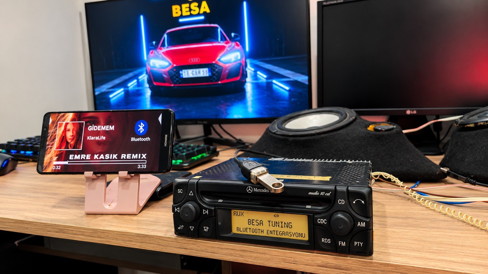 Mercedes-Benz Audio 10 CD (MF2910) Orijinal Teybe Bluetooth & USB Entegrasyonu